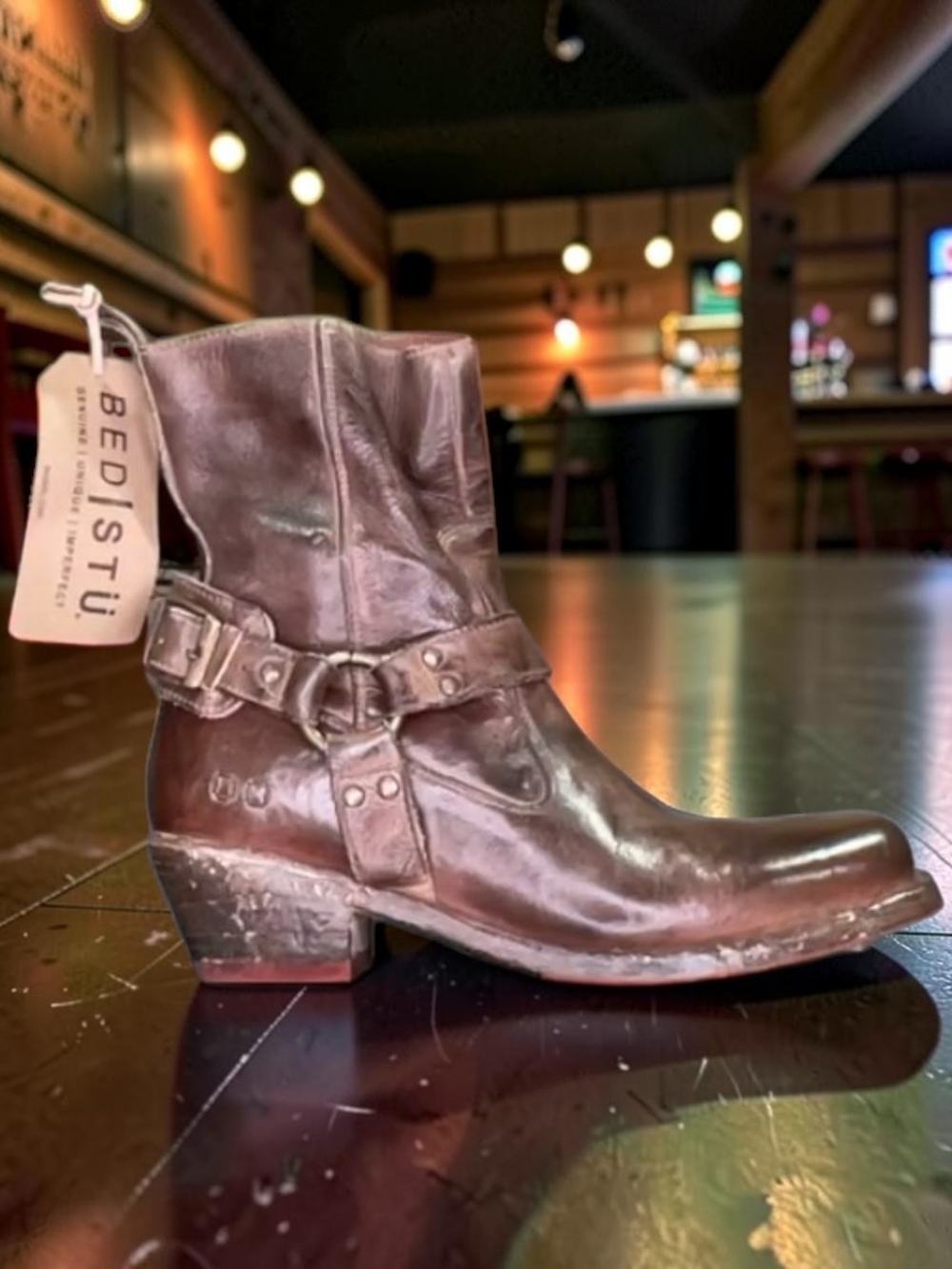 Bed Stu Leather Harness Ankle Boots Homage Teak DD Temolo Brown NIB Size 7